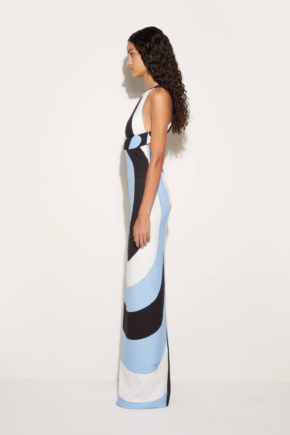 Pucci Abito lungo con stampa Iride Outlet