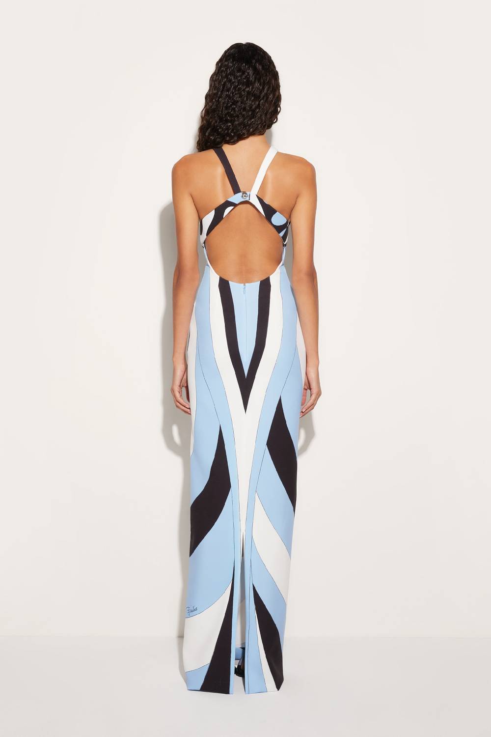 Pucci Abito lungo con stampa Iride Outlet