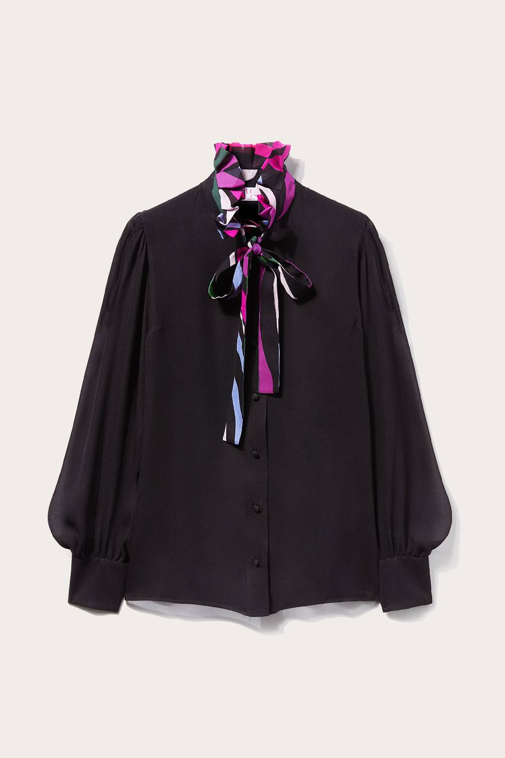 Pucci Camicia in seta con finiture Marmo Vendite Flash