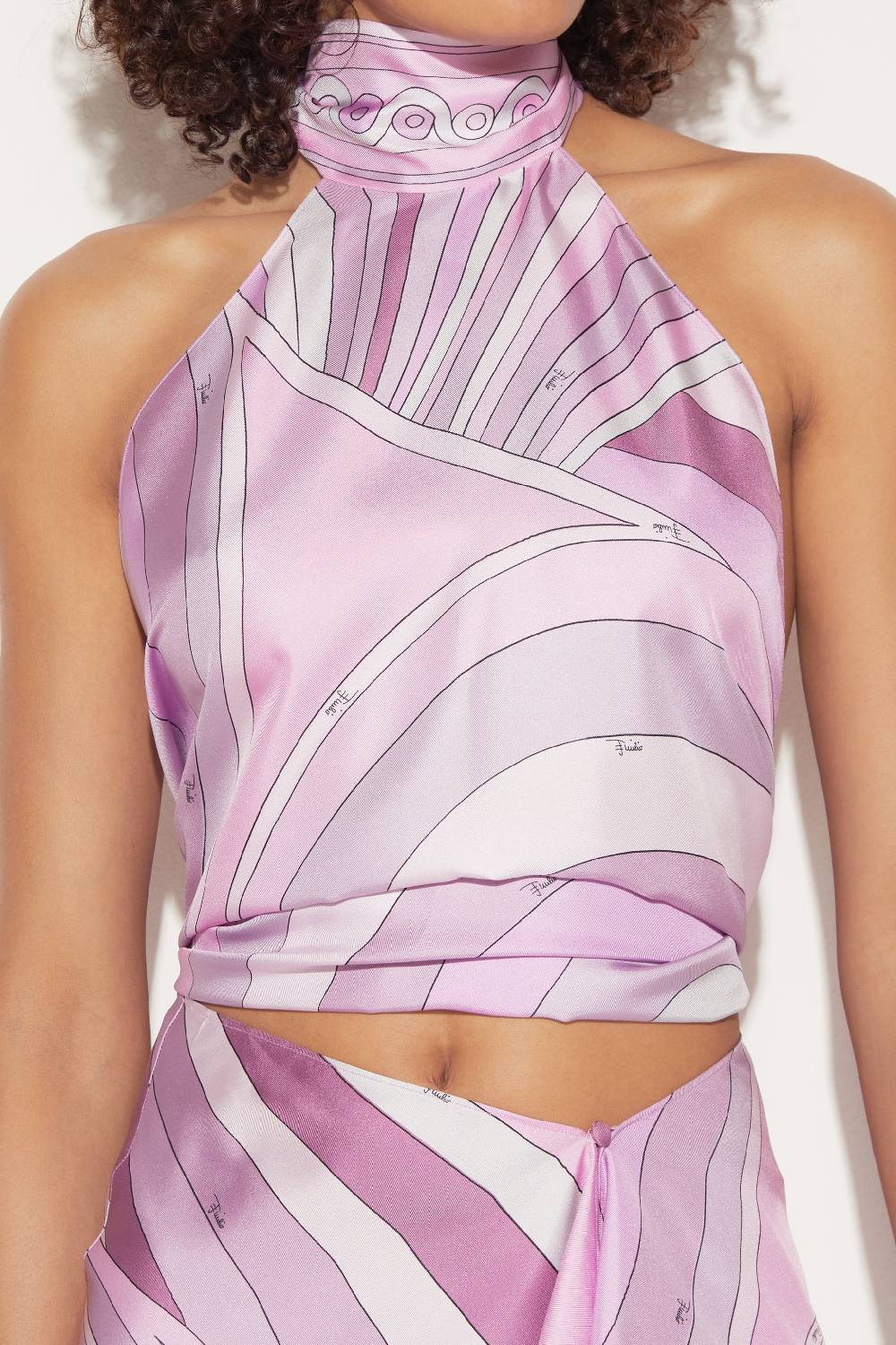 Pucci Top in seta con stampa Iride Negozio