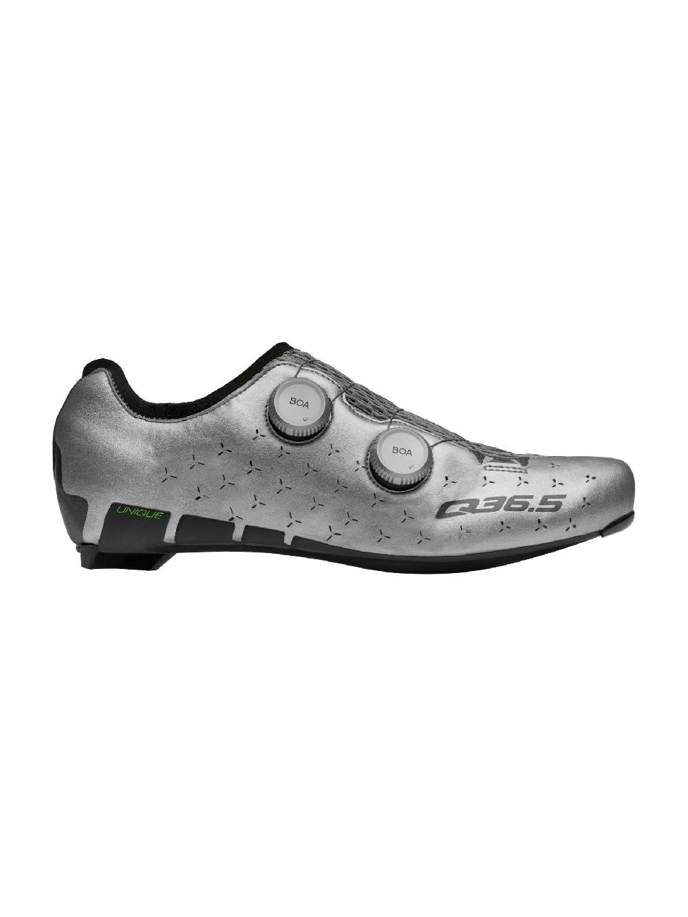 Q36.5 Unique Scarpe Strada Grigio Argento Grandi sconti