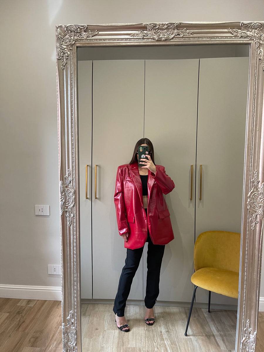 Lovely Sisters Giacca in vinile rossa Shopping Online