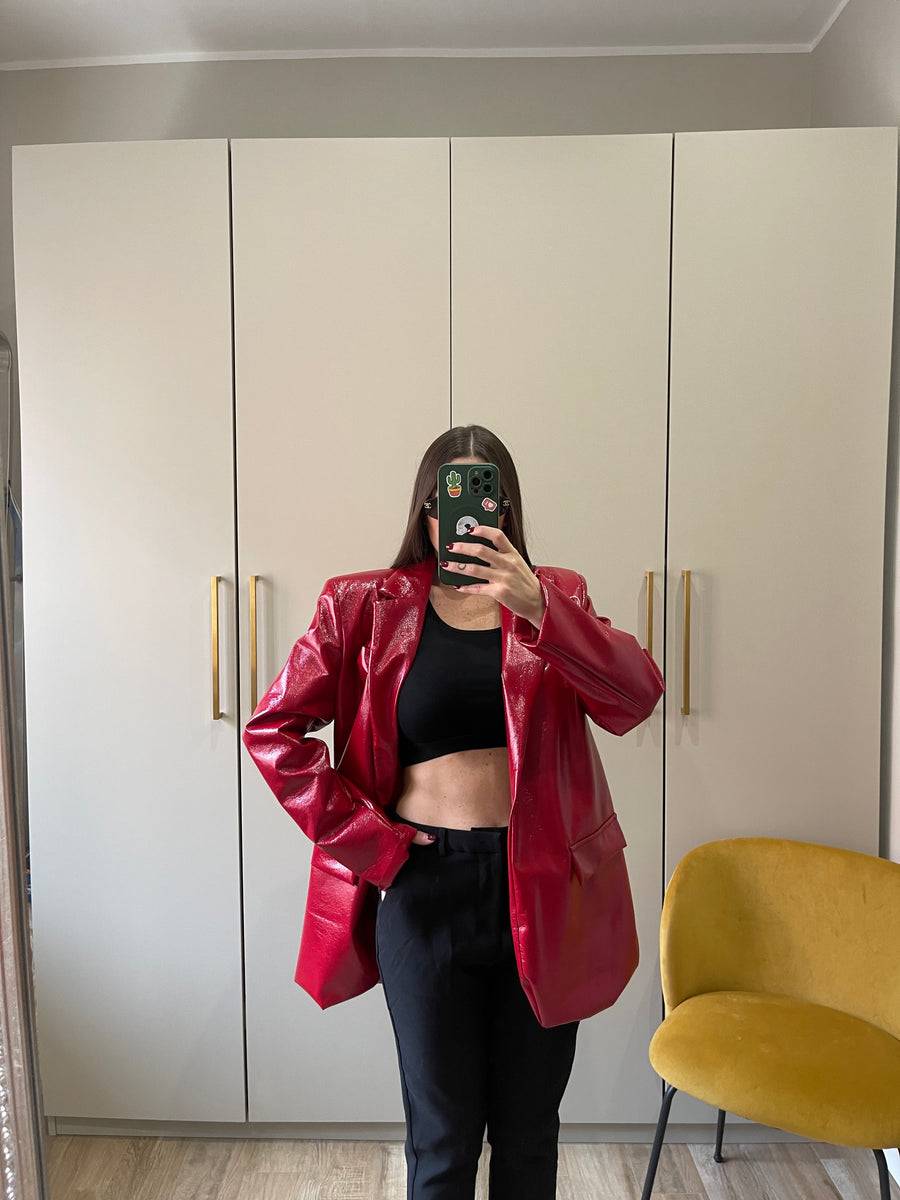 Lovely Sisters Giacca in vinile rossa Shopping Online