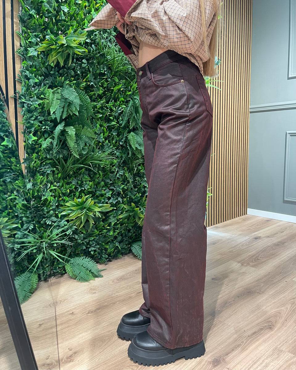 Lovely Sisters Jeans bordeaux Sottocosto