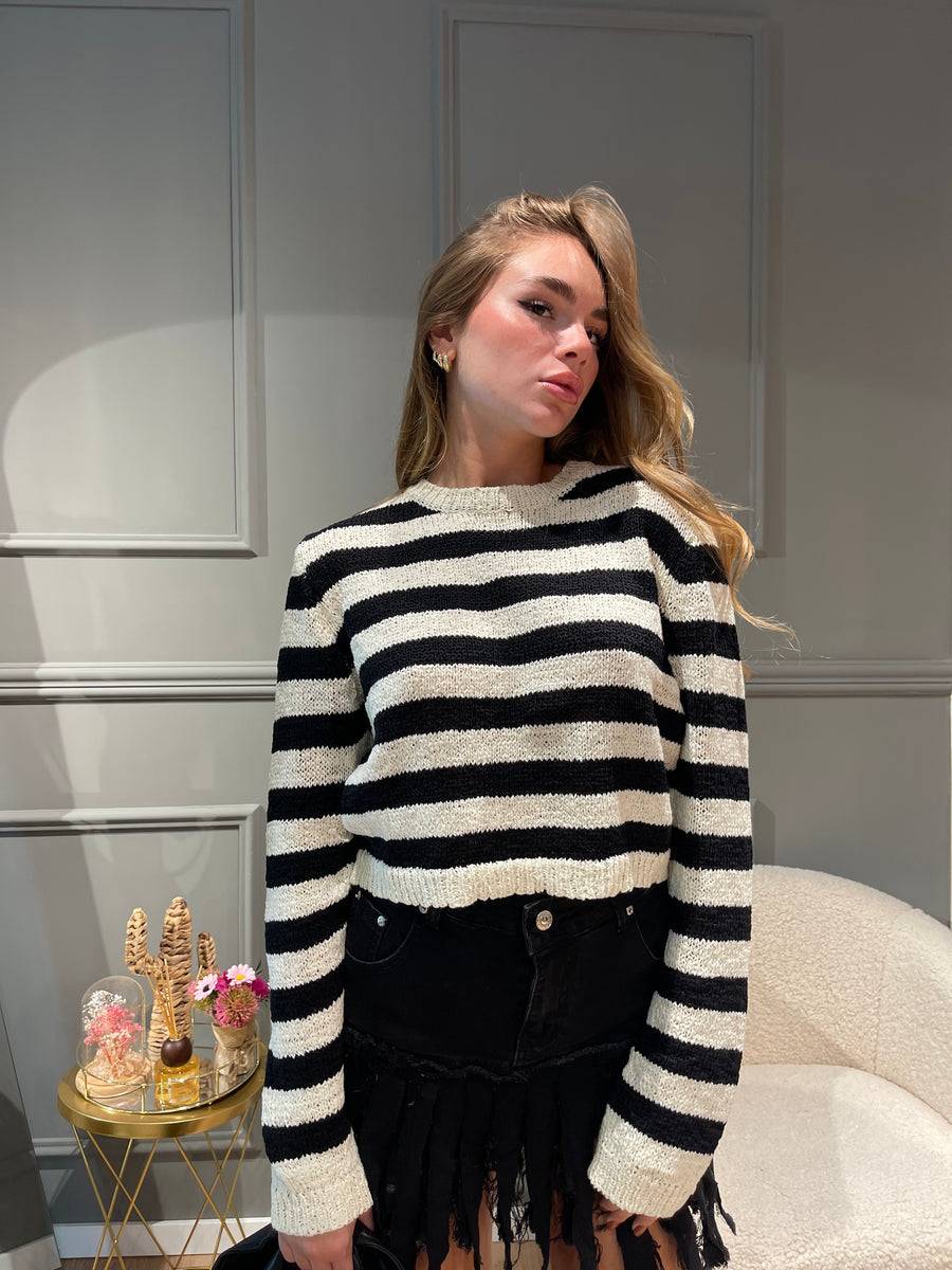 Lovely Sisters Maglia a righe in filo Sconto