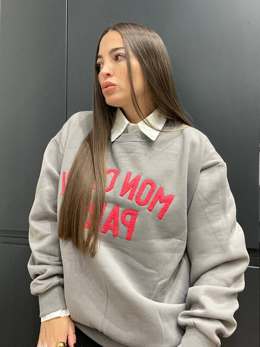 Lovely Sisters Felpa Mon Cheri grigio Sconto