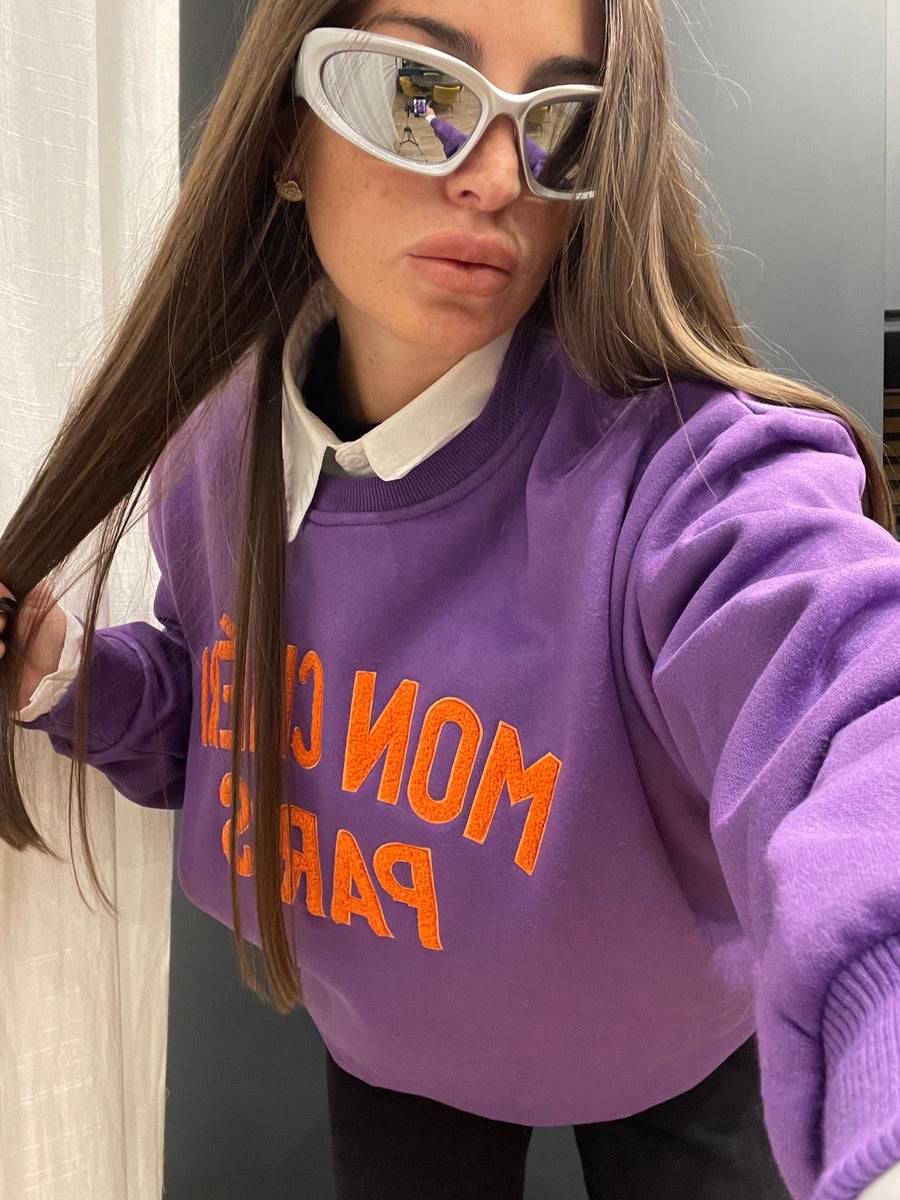 Lovely Sisters Felpa Mon Cheri Viola Outlet