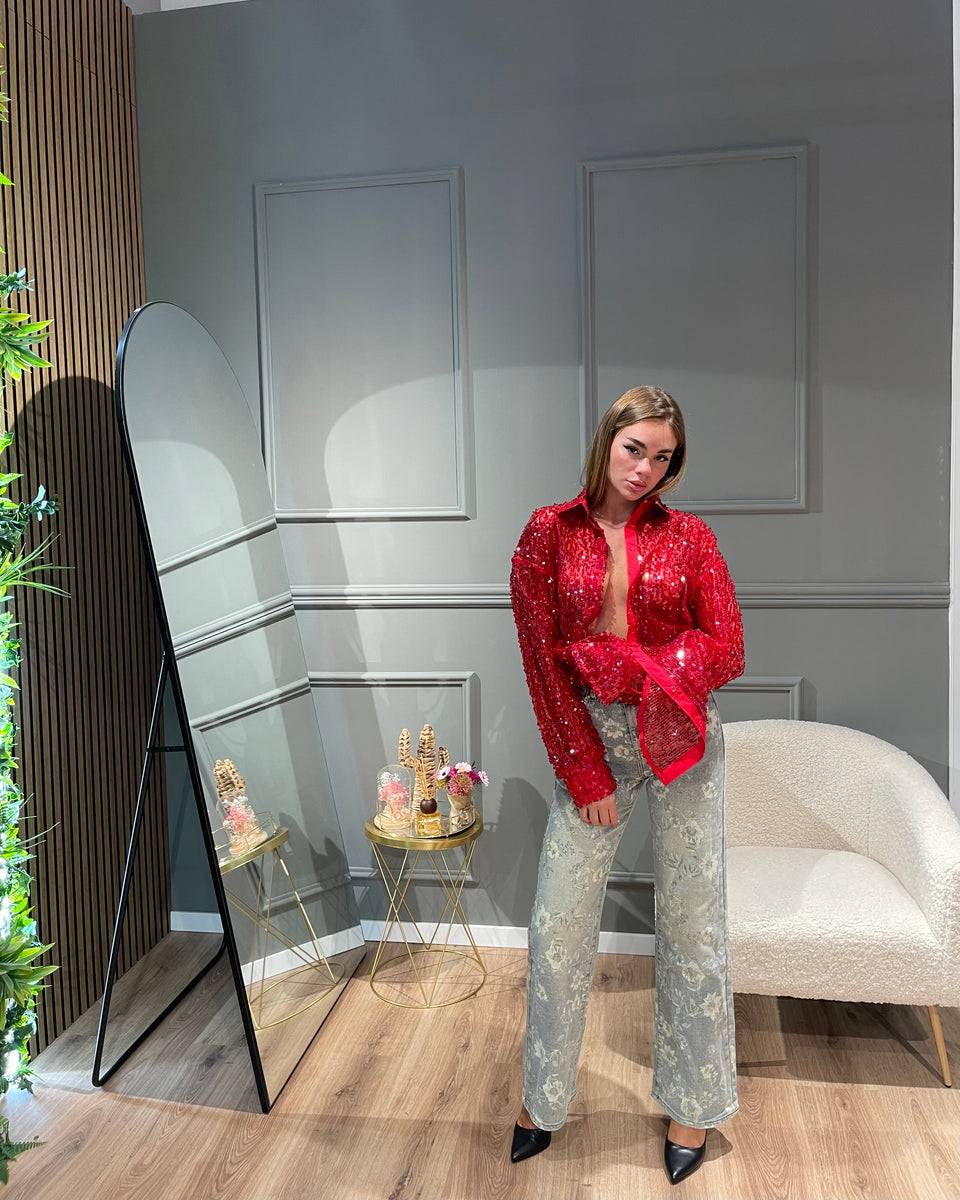 Lovely Sisters Camicia Nives rossa Shopping Online