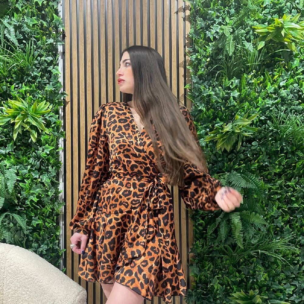 Lovely Sisters Abito a portafoglio animalier 2025