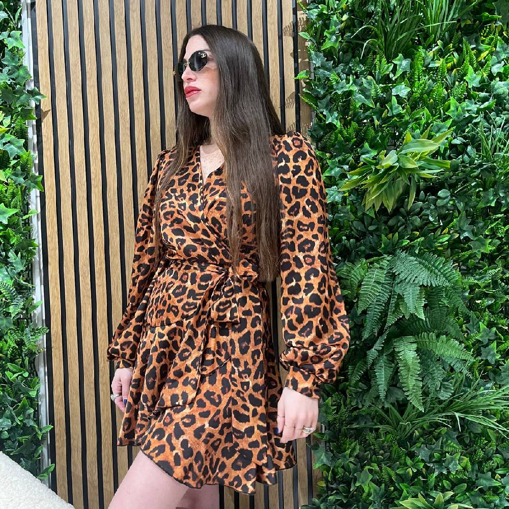 Lovely Sisters Abito a portafoglio animalier 2025