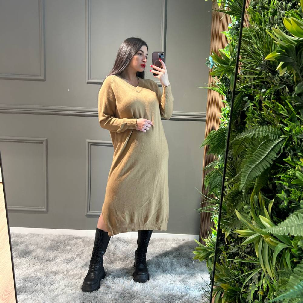 Lovely Sisters Abito di lana scollo a V Fino Al -60%