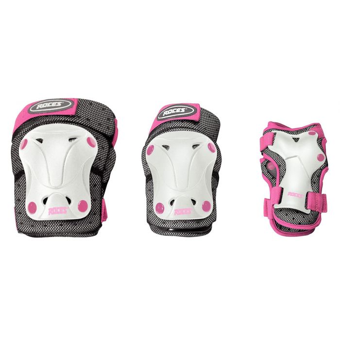 Roces JR VENTILATED 3-PACK white/pink