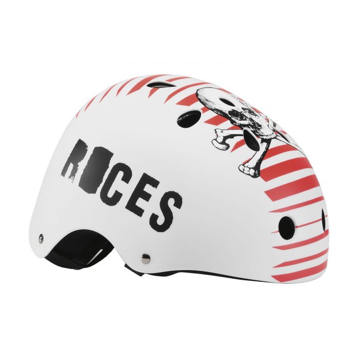 Roces CE SKULL 800 AGGRESSIVE HELMET mat white red