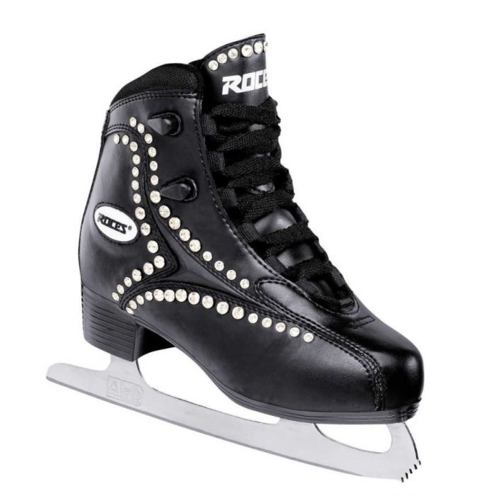 Roces Pattino da ghiaccio-mod. ROCK NERO-DIAMANTI
