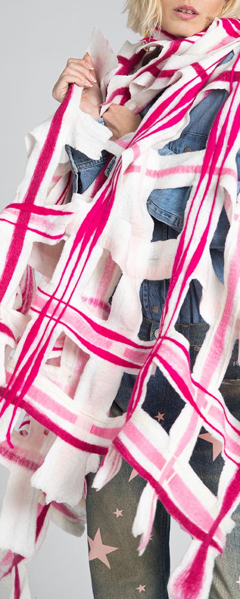 Rossano Perini SCARF WRAP 38FW24 PINK Nuovo