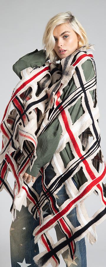 Rossano Perini SCARF WRAP 38FW24 BEIGE Vendita