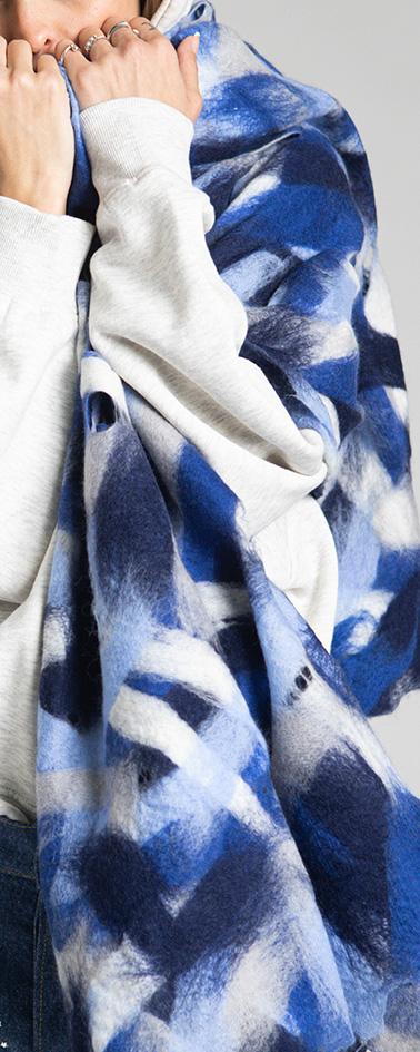 Rossano Perini SCARF 37FW24 BLUE Spedizione Gratuita