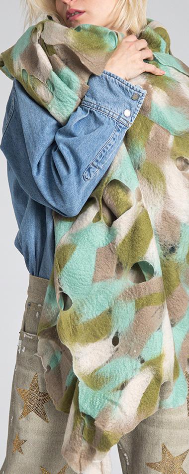Rossano Perini SCARF 37FW24 GREEN Pezzi Unici