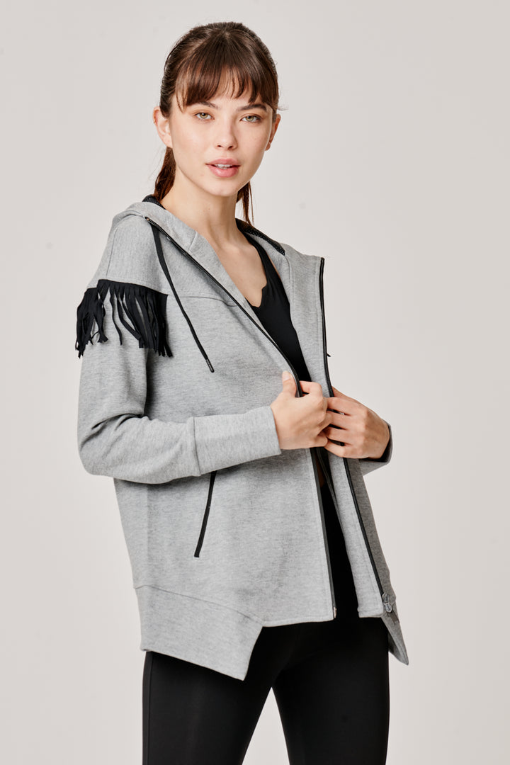 Sàpopa Kiwi Grey Fringe Sweatshirt Fino Al -60%