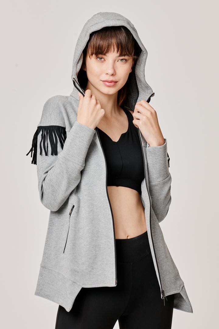 Sàpopa Kiwi Grey Fringe Sweatshirt Fino Al -60%