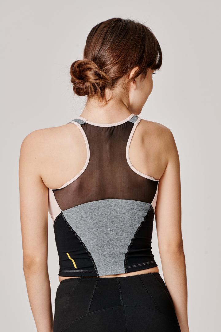 Sàpopa Classy Grey-Pink Crop Top
