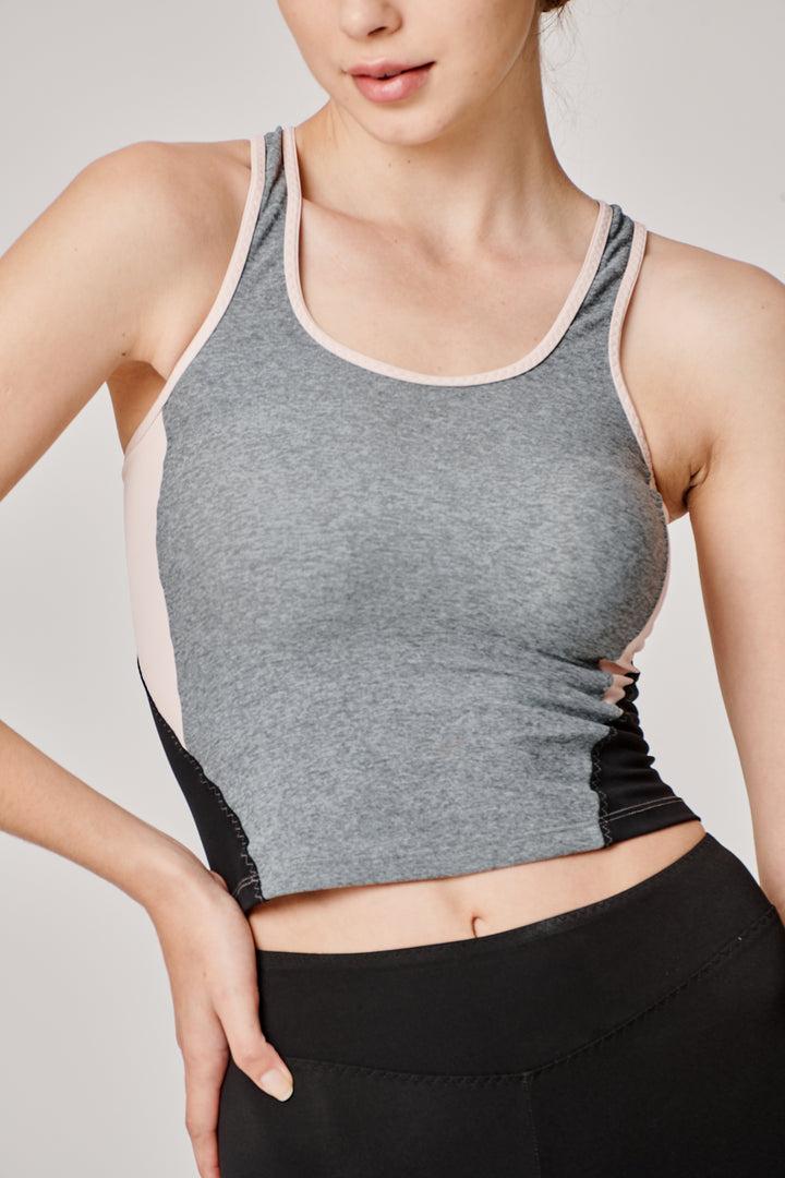 Sàpopa Classy Grey-Pink Crop Top Hotsell