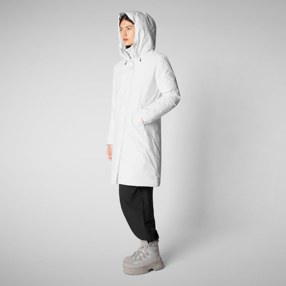 Save the duck PARKA CON CAPPUCCIO DONNA YUA WHITE Offerta