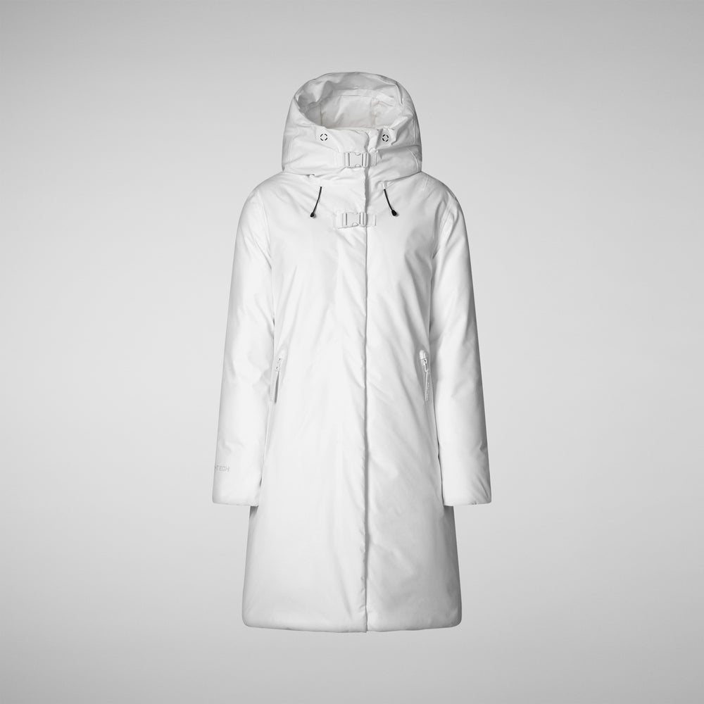 Save the duck PARKA CON CAPPUCCIO DONNA YUA WHITE Offerta