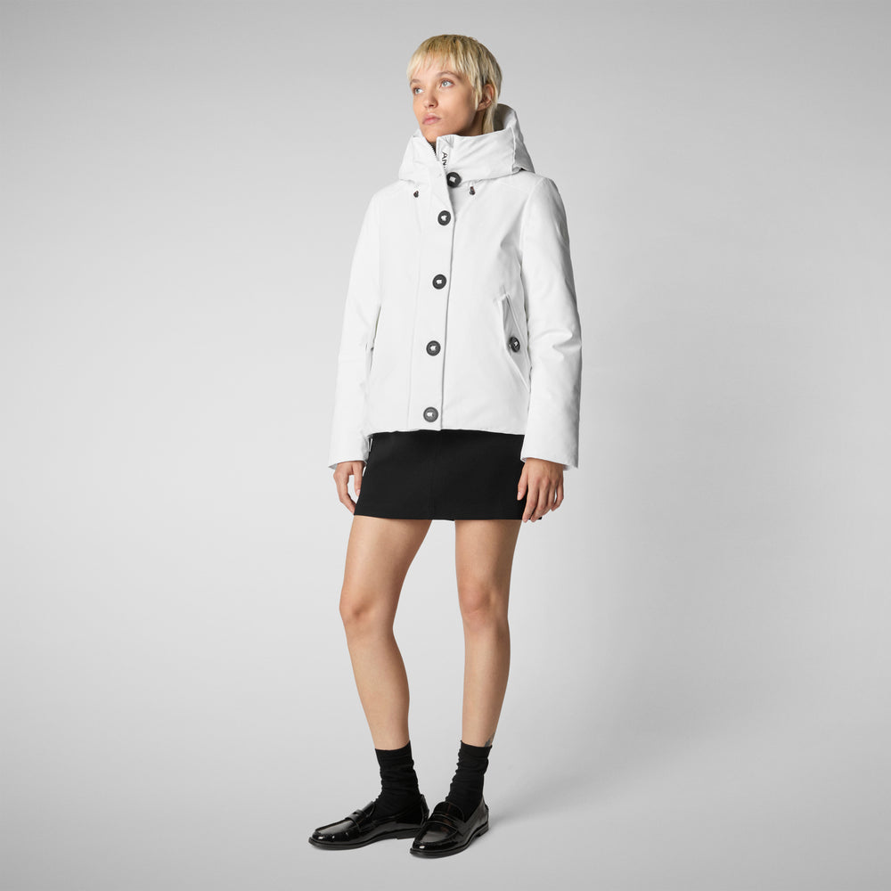 Save the duck PARKA DONNA CON CAPPUCCIO SHANON WHITE Online