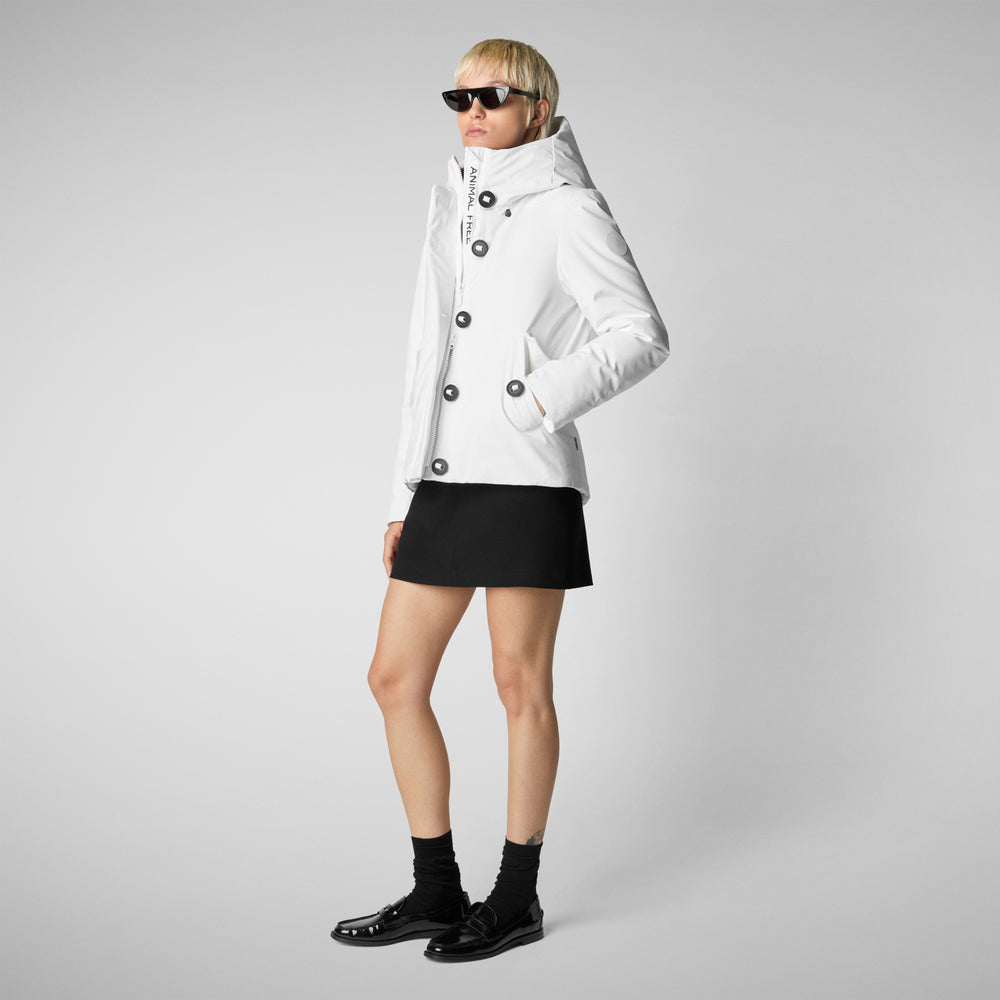Save the duck PARKA DONNA CON CAPPUCCIO SHANON WHITE Online