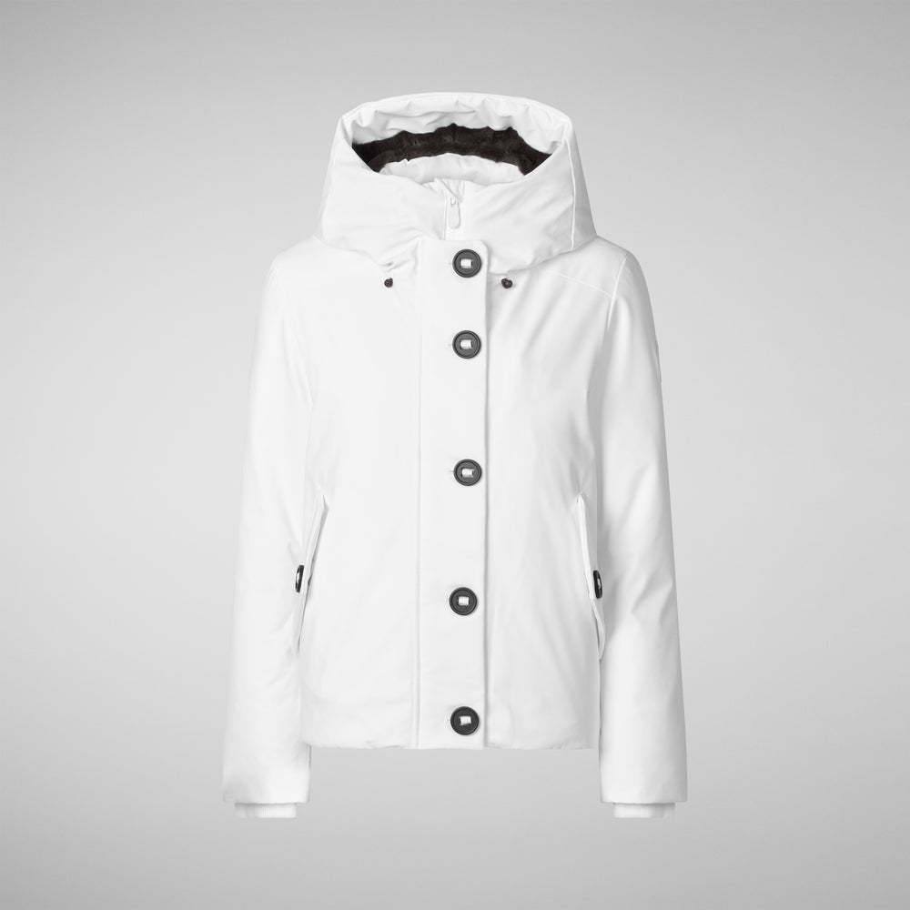 Save the duck PARKA DONNA CON CAPPUCCIO SHANON WHITE Online