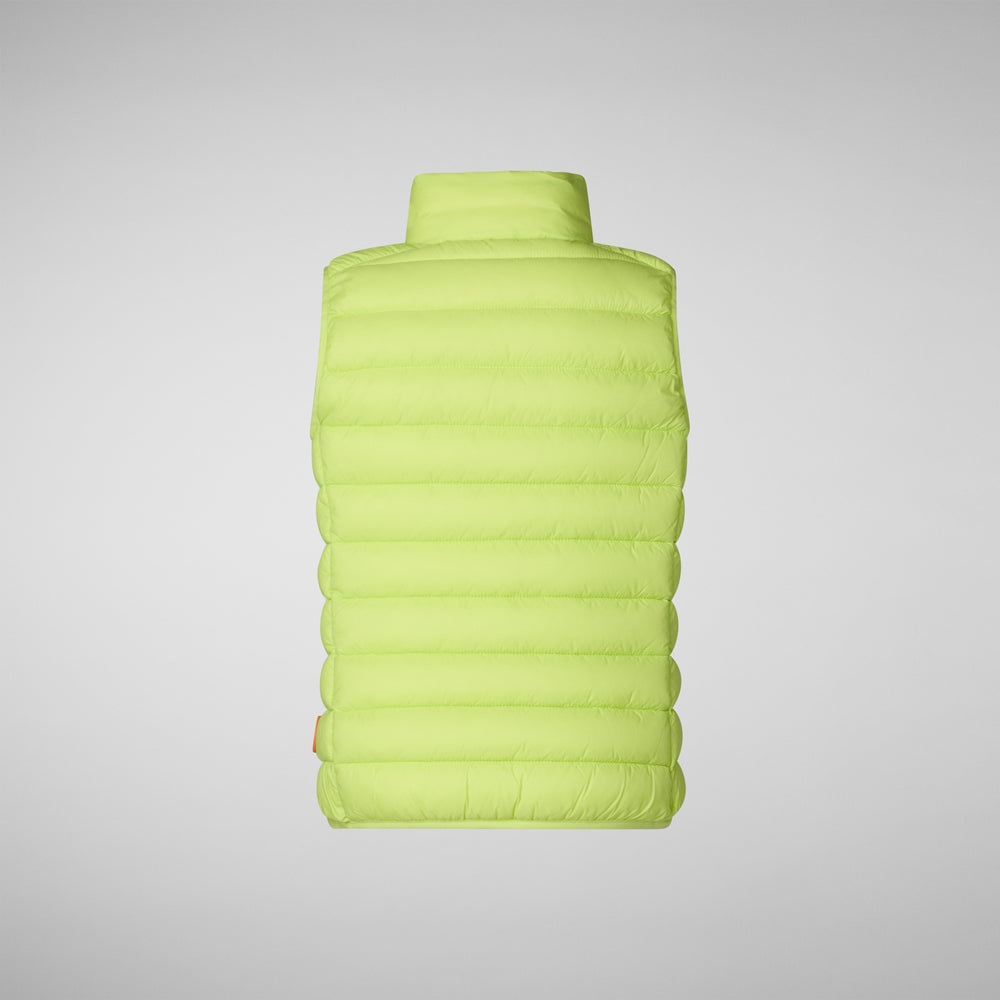 Save the duck GILET UNISEX BAMBINO ANDY VERDE LIME Nuovo