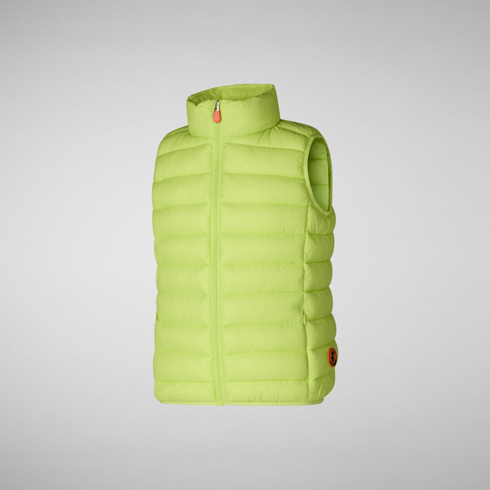 Save the duck GILET UNISEX BAMBINO ANDY VERDE LIME Nuovo