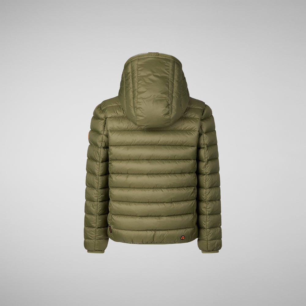 Save the duck PIUMINO ANIMAL FREE BAMBINO FINNEGAN DUSTY OLIVE Promozione