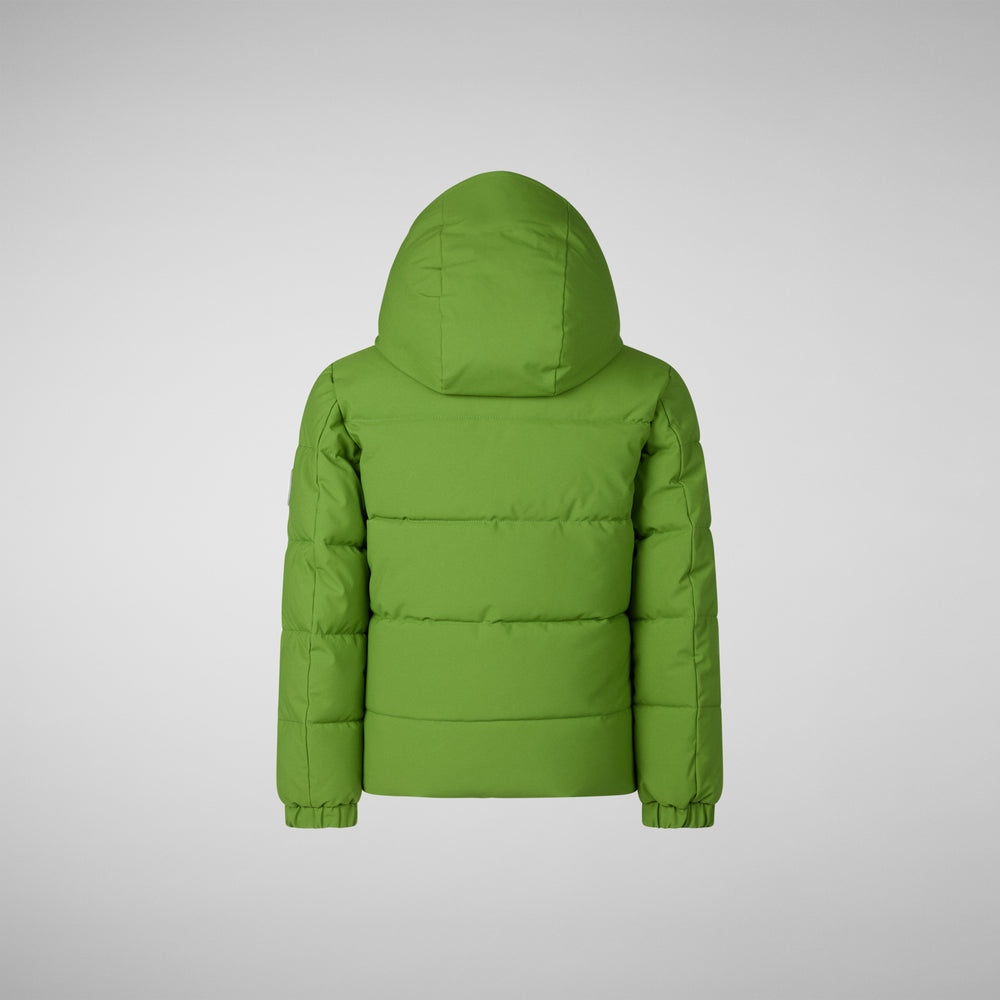 Save the duck PARKA CON CAPPUCCIO BAMBINO KLAUS VERDE ERBA Qualità Garantita