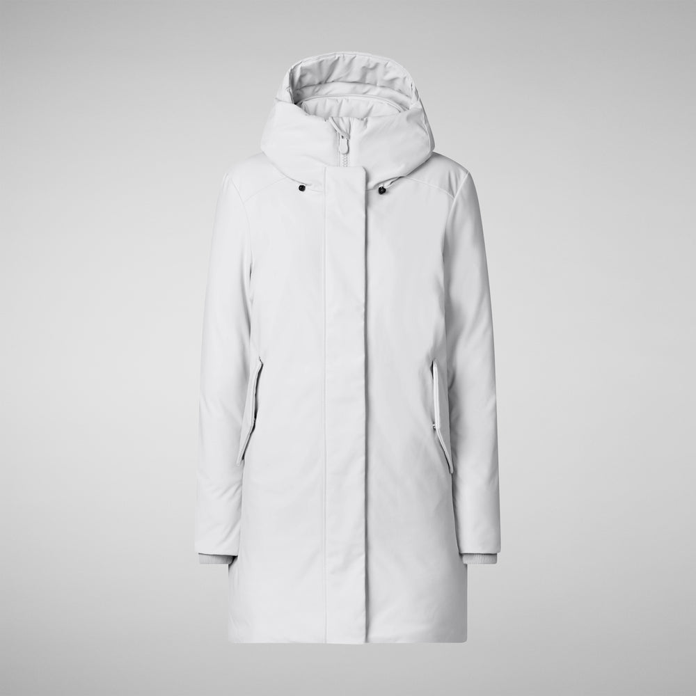 Save the duck PARKA DONNA CON CAPPUCCIO NELLIE GRIGIO NEBBIA Consegna Veloce