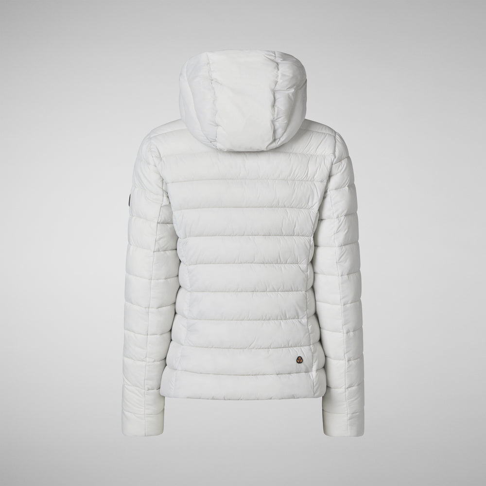 Save the duck PIUMINO ANIMAL FREE CON CAPPUCCIO DONNA AMELIE GRIGIO NEBBIA Sottocosto