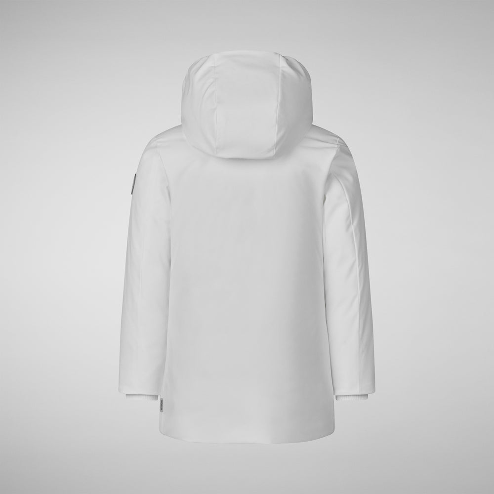Save the duck PARKA CON CAPPUCCIO BAMBINA ALLY WHITE Offerta