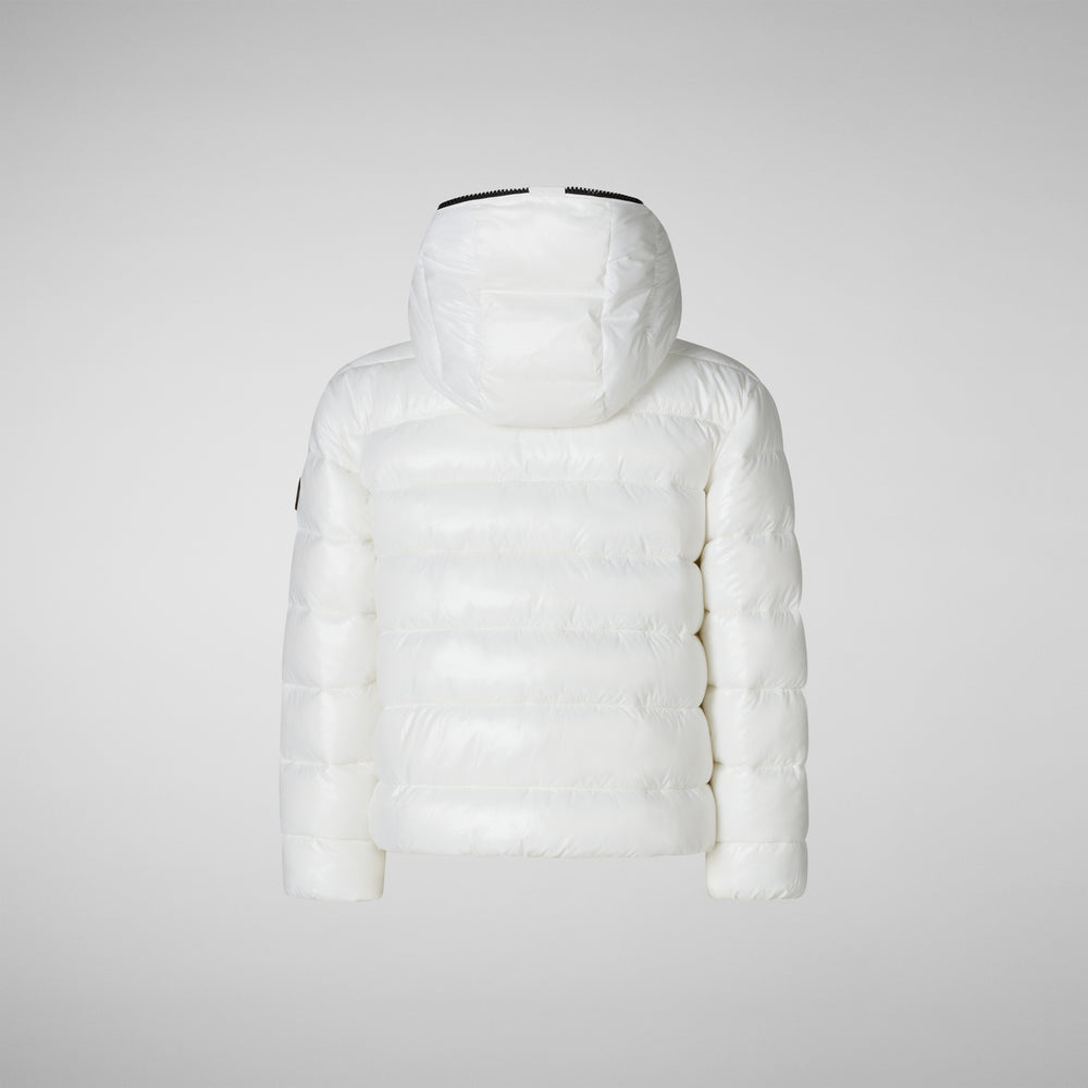 Save the duck BOMBER CON CAPPUCCIO BAMBINA IMARA BIANCO In Vendita