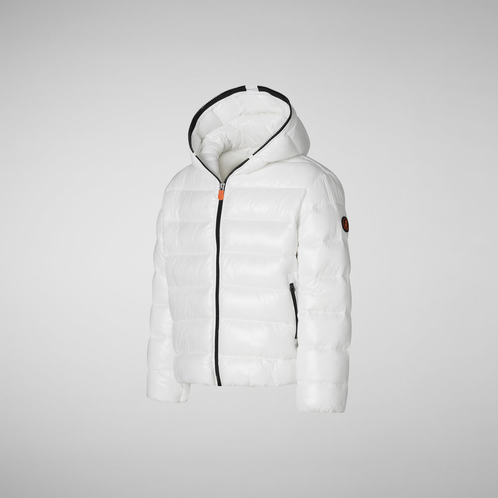 Save the duck BOMBER CON CAPPUCCIO BAMBINA IMARA BIANCO In Vendita