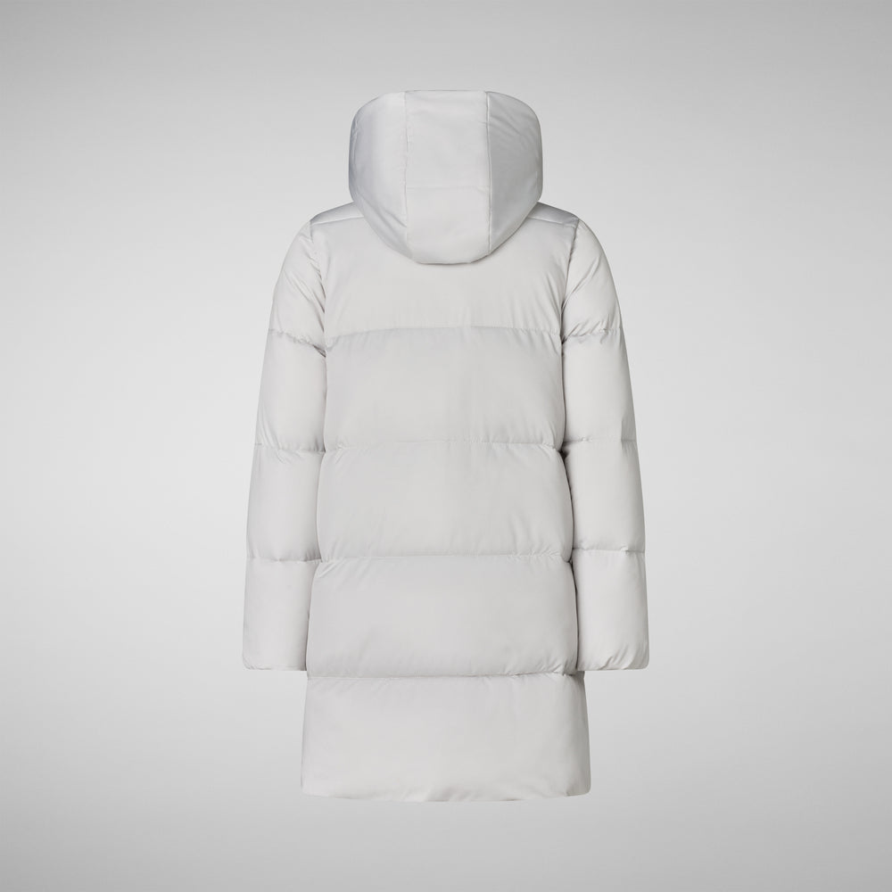 Save the duck PIUMINO ANIMAL FREE CON CAPPUCCIO BAMBINA DOROTHEA GRIGIO NEBBIA Vendita Calda