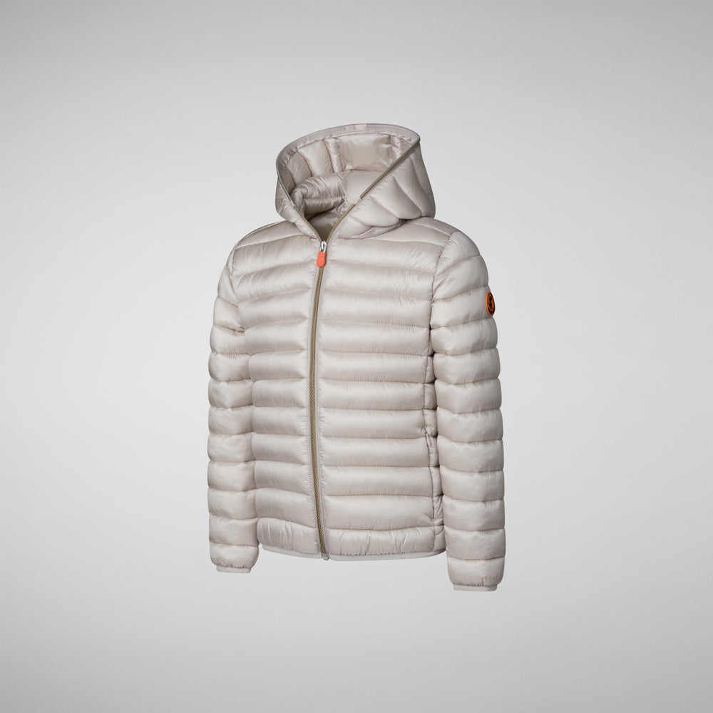 Save the duck PIUMINO ANIMAL FREE BAMBINA IRIS RAINY BEIGE Saldi Di Fabbrica
