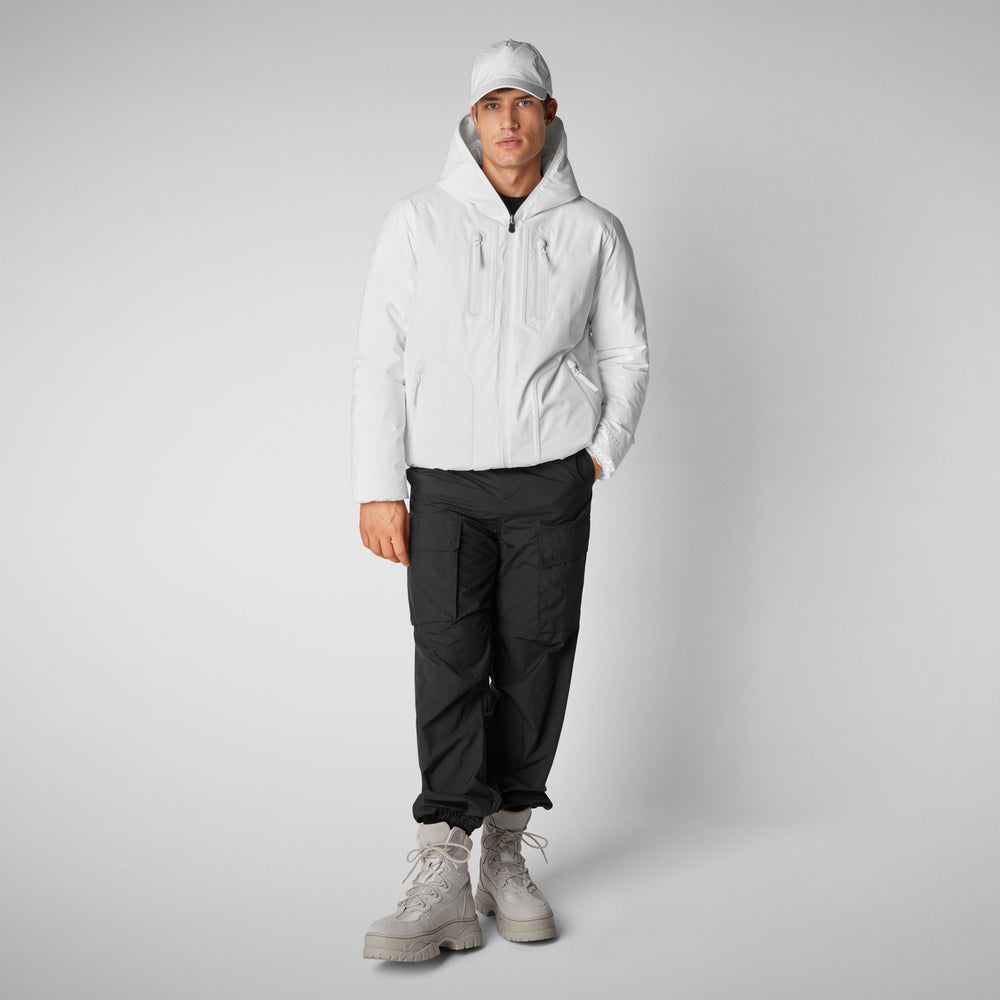 Save the duck PARKA UOMO BENEDICT IN WHITE Vendite Flash