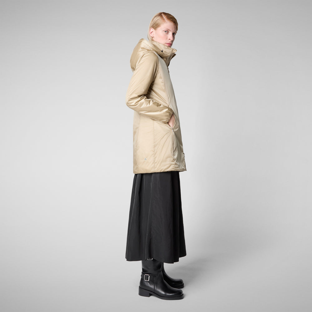 Save the duck CAPPOTTO CON CAPPUCCIO RHIA BEIGE Outlet