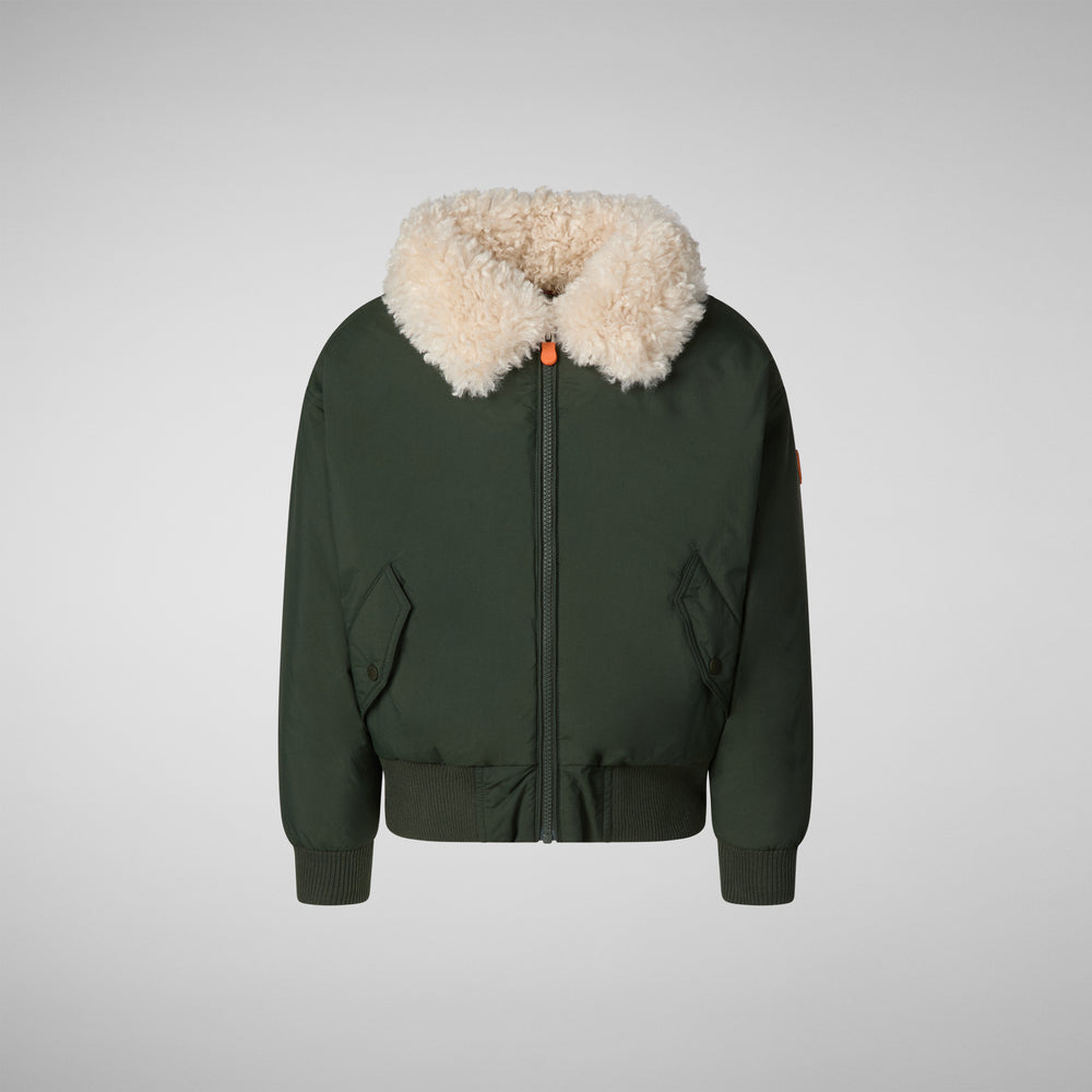 Save the duck GIACCA BOMBER DRAVEN IN LAND GREEN Vendita Calda