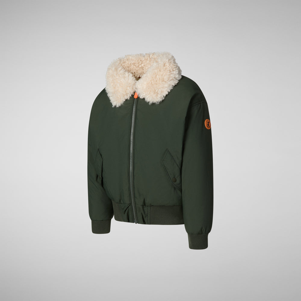 Save the duck GIACCA BOMBER DRAVEN IN LAND GREEN Vendita Calda