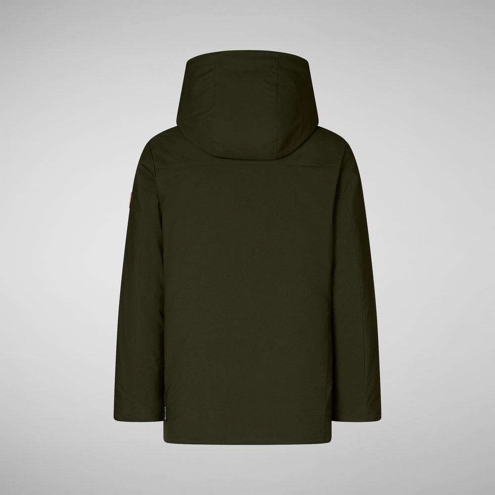 Save the duck PARKA CON CAPPUCCIO BAMBINO ALBI VERDE Saldi Di Fabbrica