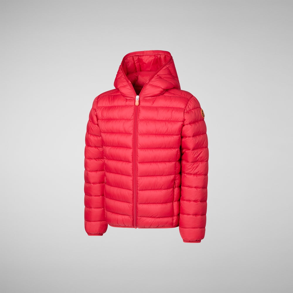 Save the duck PIUMINO ANIMAL FREE BAMBINO DONY ROSSO SCURO In Saldo