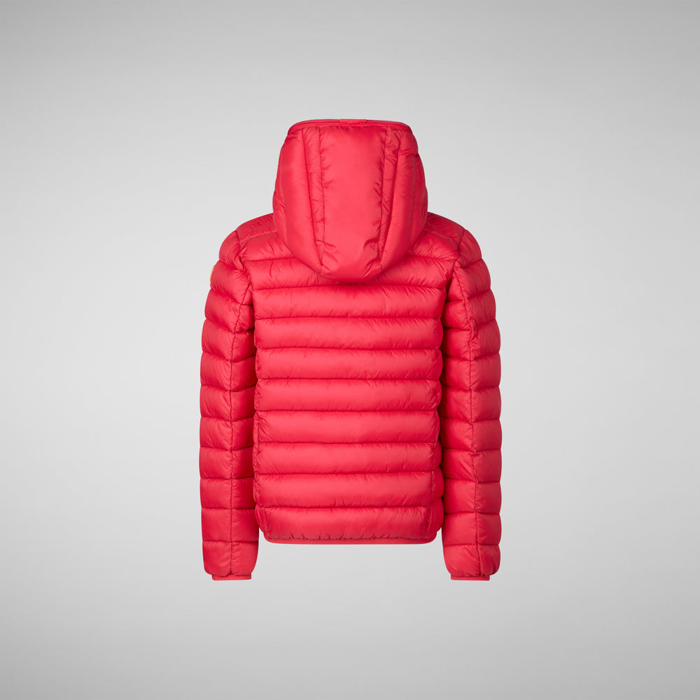 Save the duck PIUMINO ANIMAL FREE BAMBINO DONY ROSSO SCURO In Saldo