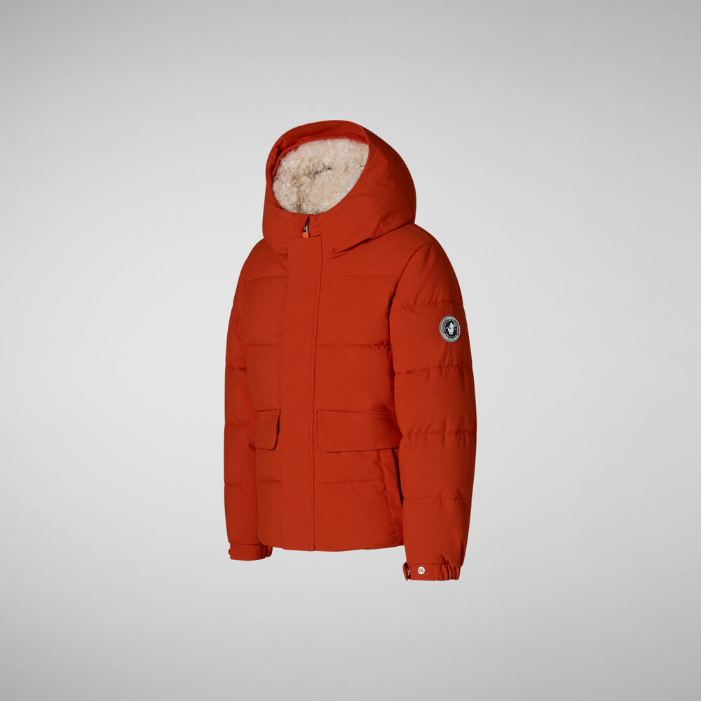 Save the duck PARKA CON CAPPUCCIO BAMBINO KLAUS ARANCIONE Nuova